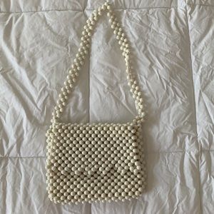 Vintage Plastic Bead Purse Shoulder Bag